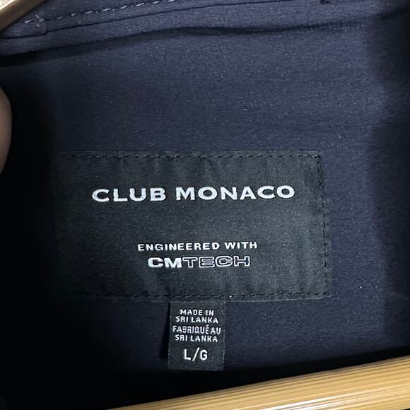 CLUB MONACO CMTech M65 Stretch Jacket Nylon Navy Blue Sz L $298 - Picture 7 of 8